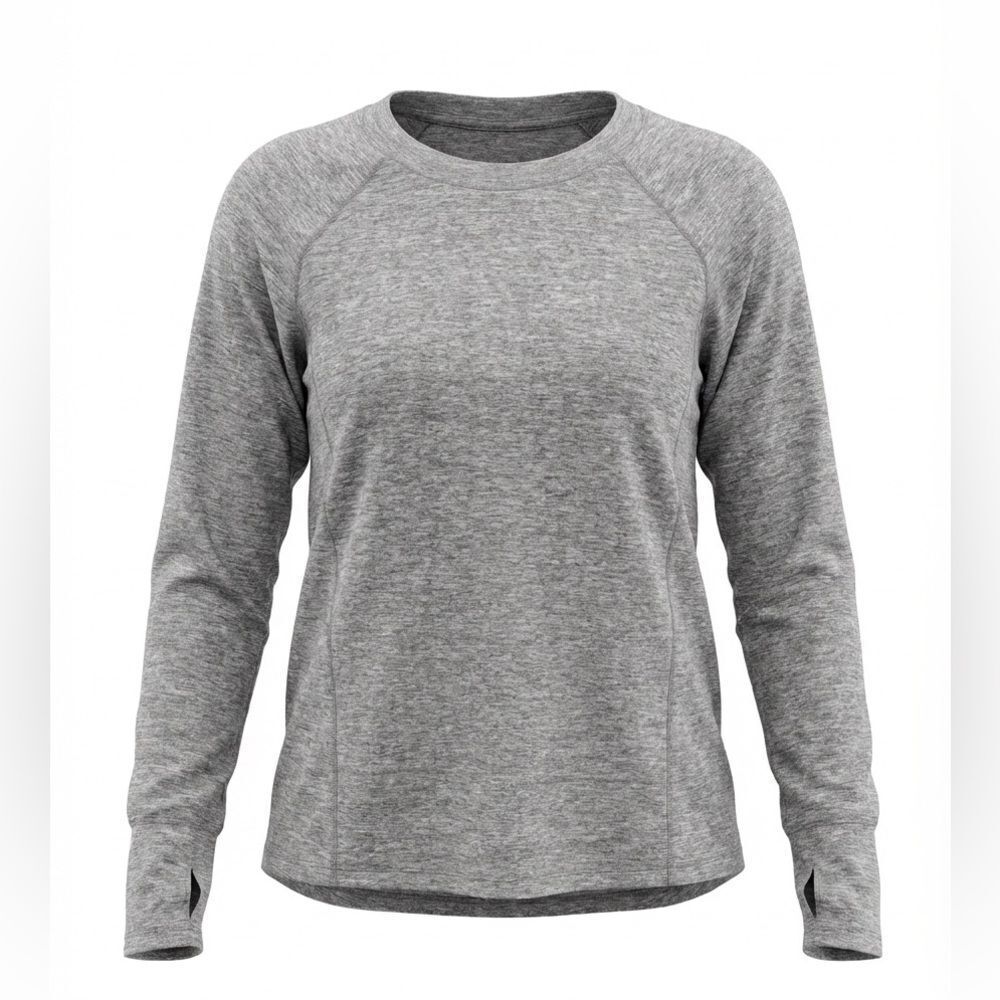 ATHLETA NEW WOMENS LONG SLEEVE TOP GRAY/BLACK XXS